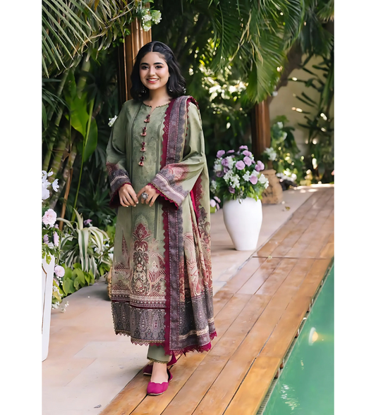 Original Asim Jofa Lawn Stitched AJGB-15