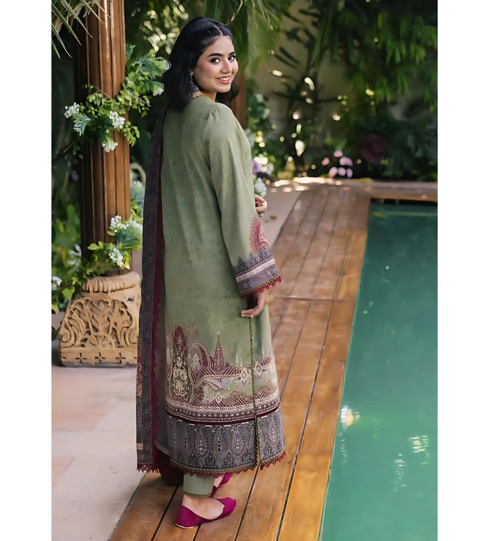 Original Asim Jofa Lawn Stitched AJGB-15