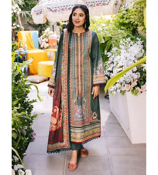 Original Asim Jofa Lawn Stitched AJGB-17