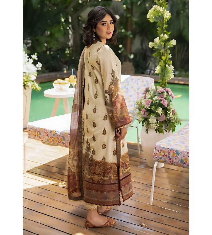 Original Asim Jofa Lawn Stitched AJGB-19